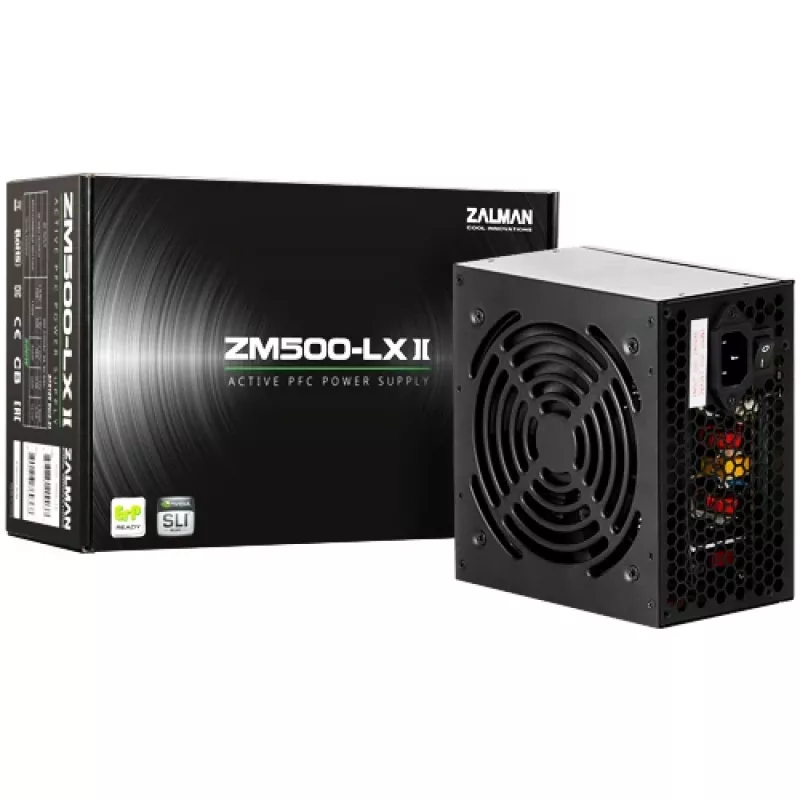 Zalman ZM500-LXII maitinimo blokas 500 W 20+4 pin ATX ATX Juodas