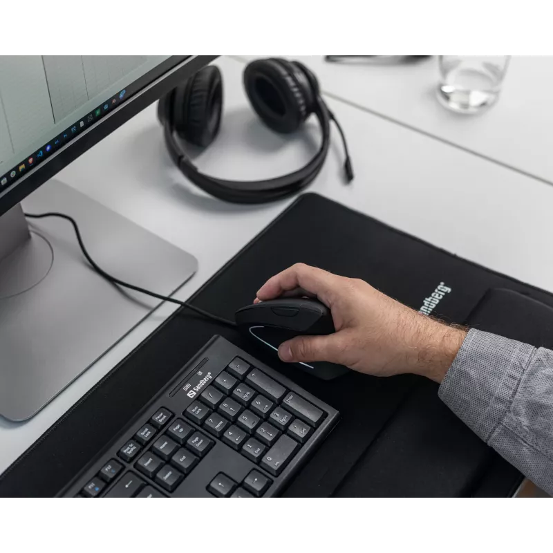 Laidinė pelė Sandberg Wired Vertical Mouse USB Type-A