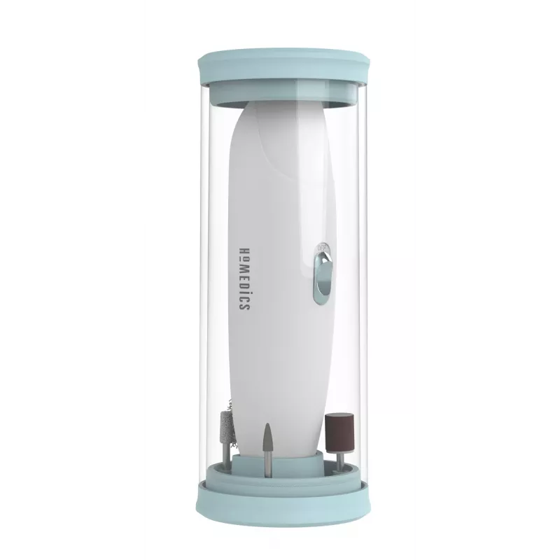 HoMedics 5-in-1 elektrinis manikiūro ir pedikiūro rinkinys su 5 antgaliais, baterijomis, plastikinis