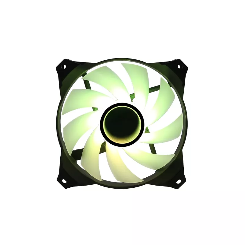 Zalman ZM-IF120 120 mm ventiliatorius pieno baltumo ARGB su begalybės efektu 1200 RPM 21,0 dB 55,2 CFM kompiuterio korpusui 12 cm
