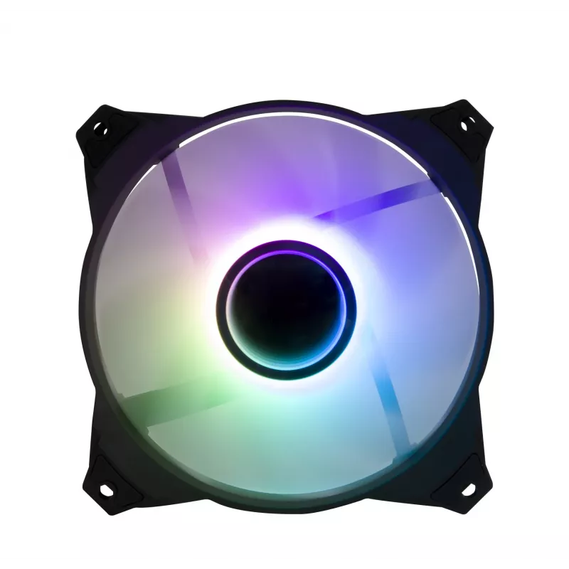 Zalman ZM-IF120 120 mm ventiliatorius pieno baltumo ARGB su begalybės efektu 1200 RPM 21,0 dB 55,2 CFM kompiuterio korpusui 12 cm