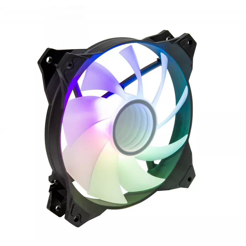 Zalman ZM-IF120 120 mm ventiliatorius pieno baltumo ARGB su begalybės efektu 1200 RPM 21,0 dB 55,2 CFM kompiuterio korpusui 12 cm