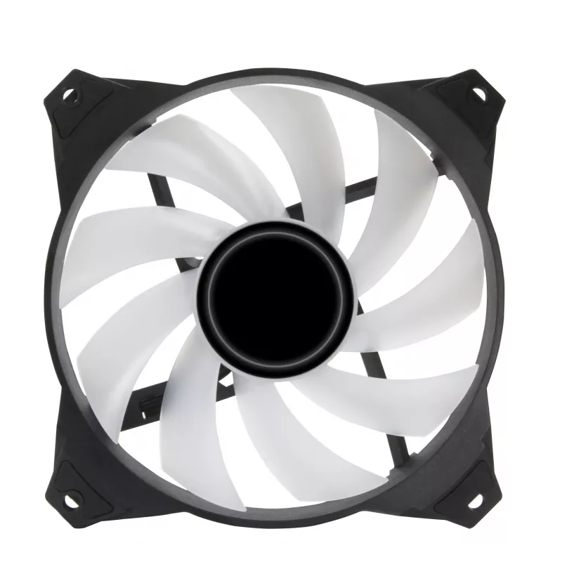 Zalman ZM-IF120 120 mm ventiliatorius pieno baltumo ARGB su begalybės efektu 1200 RPM 21,0 dB 55,2 CFM kompiuterio korpusui 12 cm