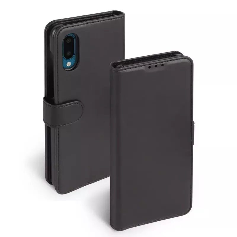 Dėklas-piniginė Krusell Galaxy A02 16,5 cm juoda 3 kortelių kišenės