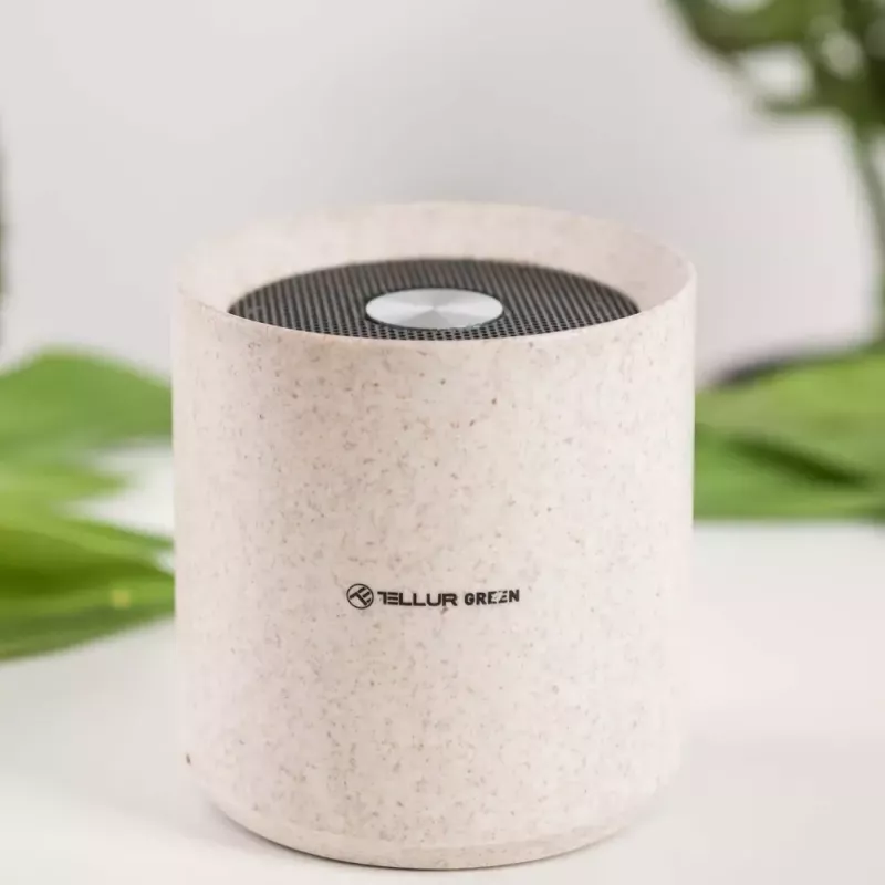 Nešiojamas garsiakalbis Tellur Bluetooth Green 3W Cream