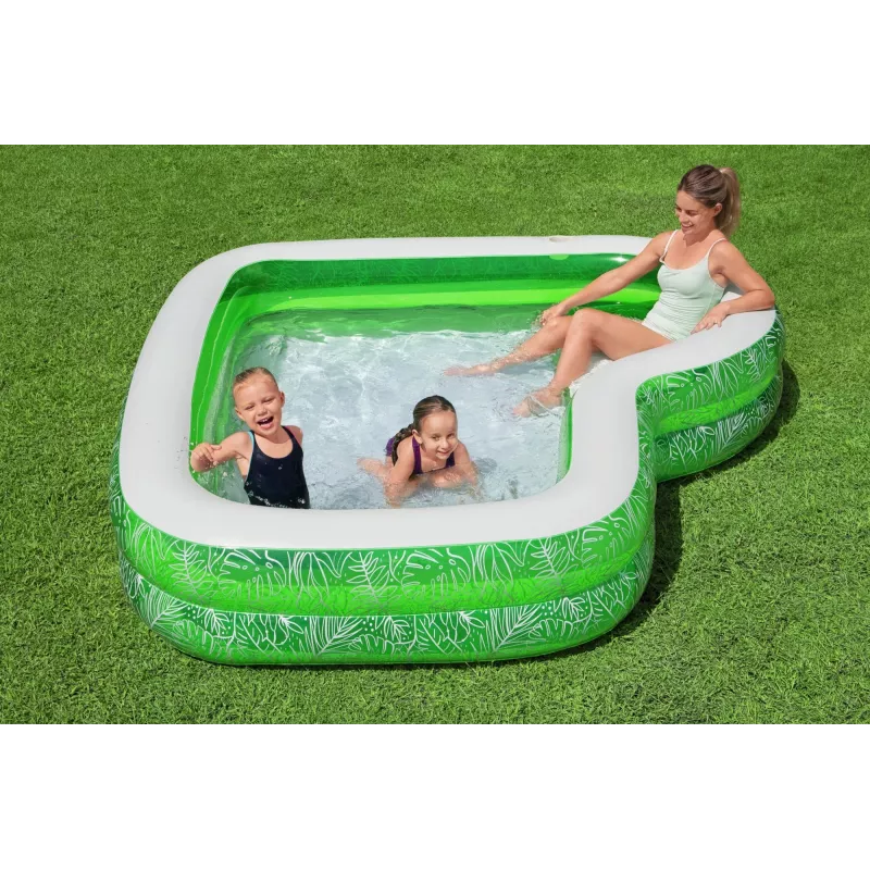 Bestway 7'7 inch x 7'7 inch x 20 inch Tropical Paradise šeimos baseinas