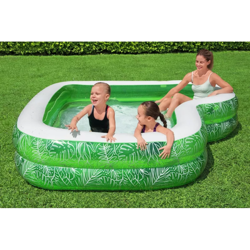 Bestway 7'7 inch x 7'7 inch x 20 inch Tropical Paradise šeimos baseinas
