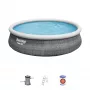 Pripučiamas baseinas Bestway 57372 apvalus 12362 L pilkas