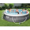 Pripučiamas baseinas Bestway 57372 apvalus 12362 L pilkas