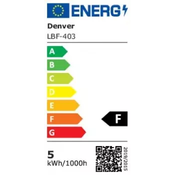 Išmani lemputė Denver LBF-403 Wi-Fi juoda permatoma