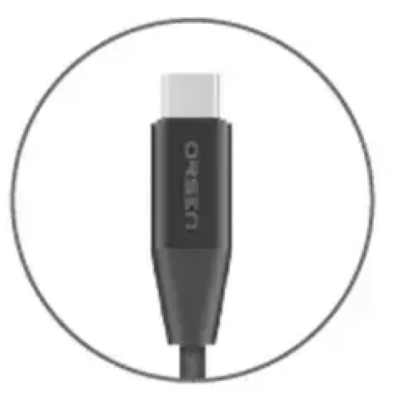 USB Type-C duomenų kabelis Orsen S33 2.1A 1,2 m — juodas