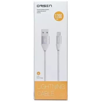 Micro USB duomenų laidas Orsen S32 2,1A 1,2 m pilkas