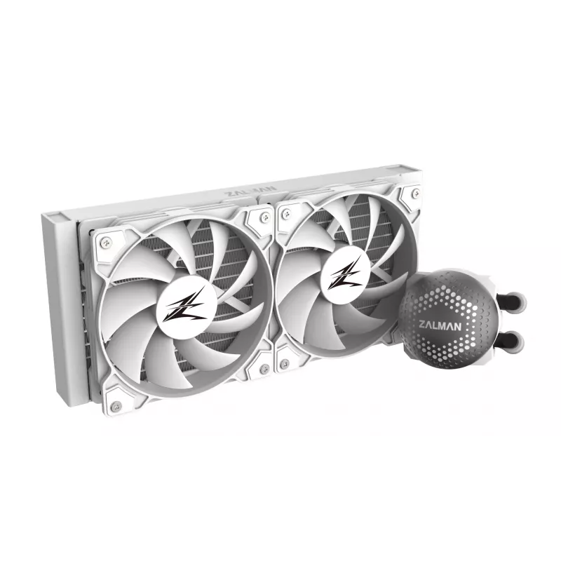 Zalman ALPHA24 Baltas CPU skysčio aušintuvas 240mm radiatorius 2 x 120mm ventiliatorius ARGB siurblys