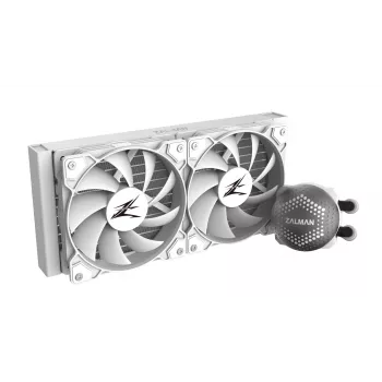 Zalman ALPHA28 Baltas CPU skystis aušintuvas 280mm radiatorius 2 x 140 mm ventiliatoriai ARGB siurblys Dviejų procesorių skysčio aušinimo rinkinys 14 cm