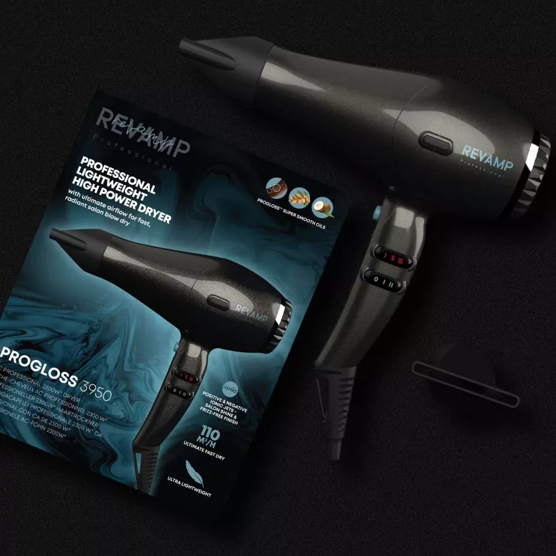 Revamp Progloss 3950 plaukų džiovintuvas 2300 W juodas