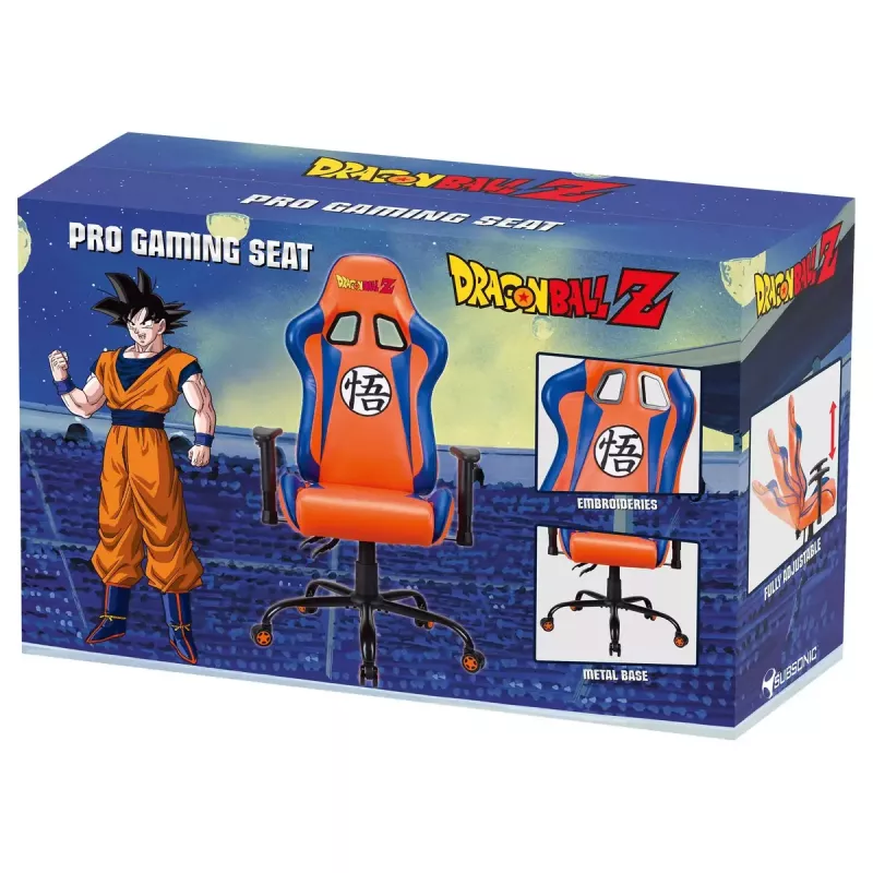 Žaidimų kėdė Subsonic DBZ SUBSONIC SA5609-D1, pilkai oranžinė, 125 kg