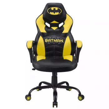 Žaidimų kėdė Subsonic Batman Junior, juoda/geltona, paminkštinta, vaikams ir paaugliams