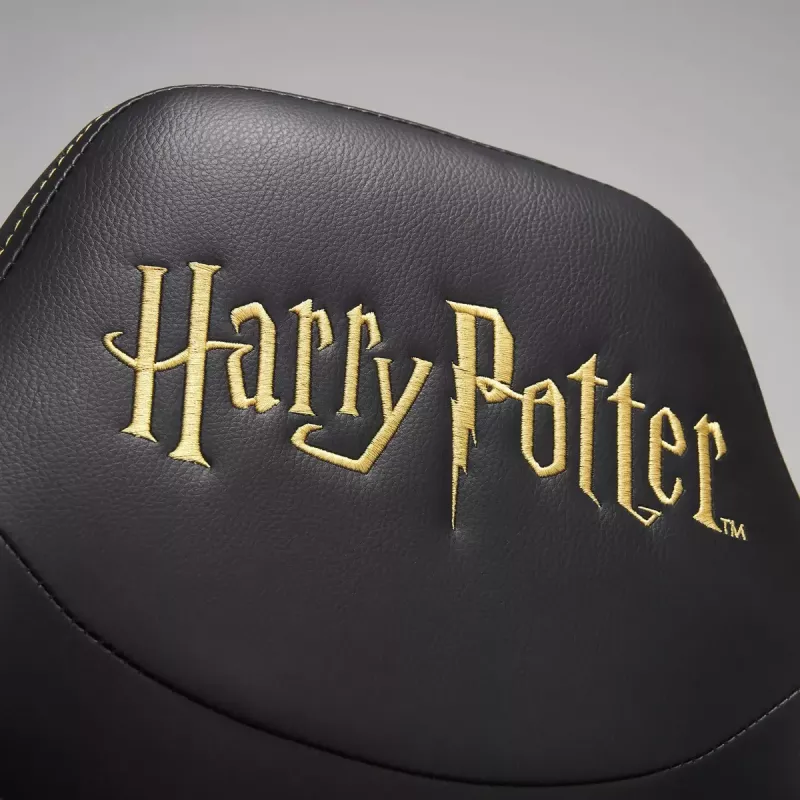 PC žaidimų kėdė Subsonic Junior Hogwarts, apmušta sėdynė su paminkštinimu, juoda/geltona