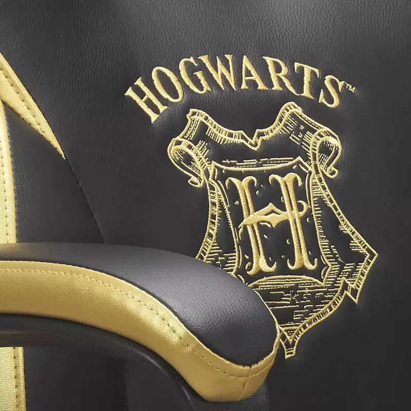 PC žaidimų kėdė Subsonic Junior Hogwarts, apmušta sėdynė su paminkštinimu, juoda/geltona