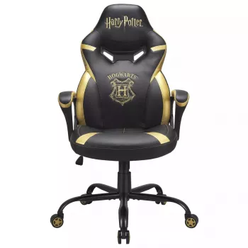 PC žaidimų kėdė Subsonic Junior Hogwarts, apmušta sėdynė su paminkštinimu, juoda/geltona