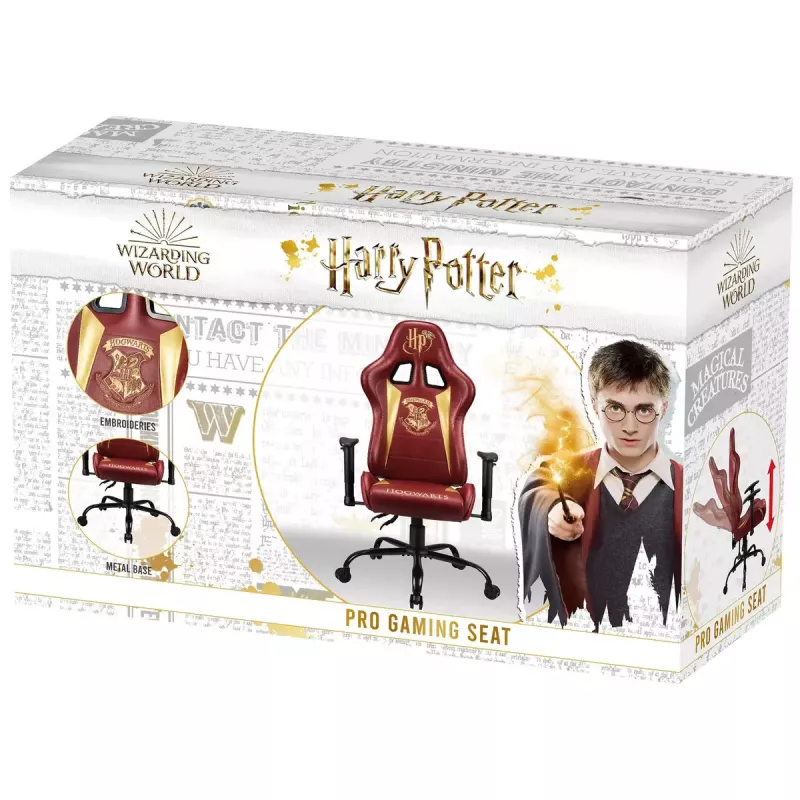 Žaidimų kėdė Subsonic Hogwarts su paminkštinta sėdyne, ruda, 125 kg