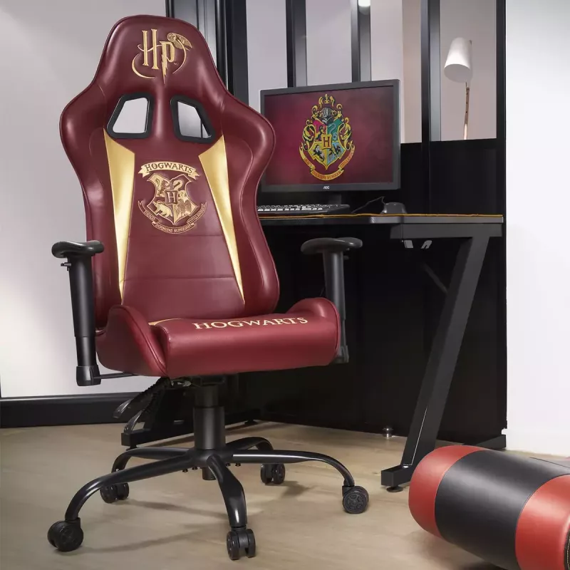 Žaidimų kėdė Subsonic Hogwarts su paminkštinta sėdyne, ruda, 125 kg