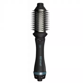 Revamp Progloss Volume & Style Hot Brush Styler – karšto oro šepetys plaukams, 1000 W, juodas