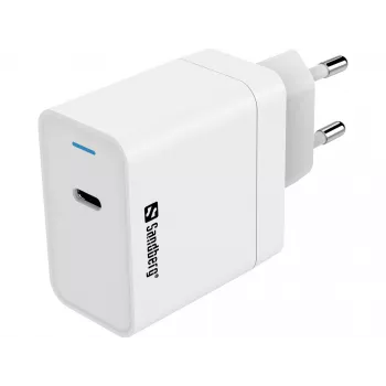 Sandberg USB-C PD65W EU AC įkroviklis, baltas