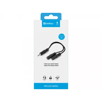 Garso skirstytuvas Sandberg MiniJack 1->2 502-16