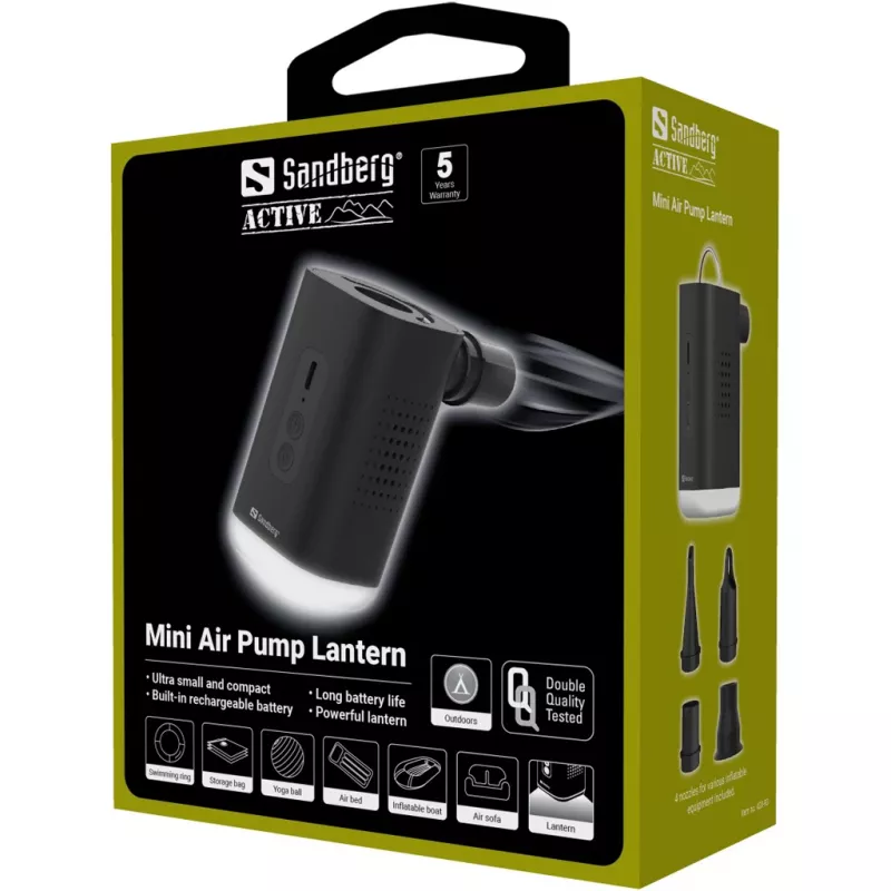 Sandberg Mini oro siurblio žibintuvėlis 0,04 bar 200 l/min baterija 5V 2A