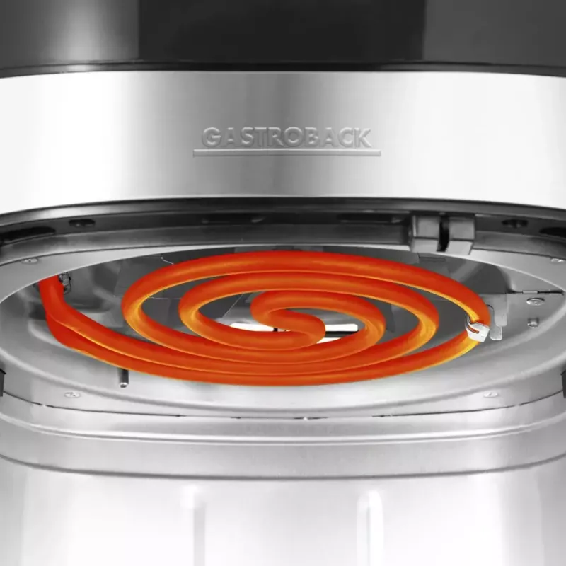 Karšto oro gruzdintuvė GASTROBACK Design Air Pro 3,7 L 1300 W juodas nerūdijantis plienas