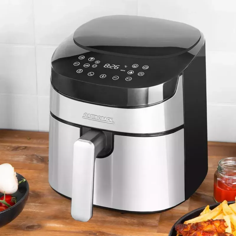 Karšto oro gruzdintuvė GASTROBACK Design Air Pro 3,7 L 1300 W juodas nerūdijantis plienas