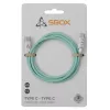 SBOX laidas USB Type-C -> USB Type-C M/M 1 m Žalias 60 W