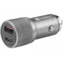 Sandberg automobilinis įkroviklis 1xQC3.0+1xUSB-C 48W, cigarečių degtukas, 12 V, Metalinis