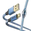 USB laidas Hama Reflective USB 2.0 1,5 m USB A Micro-USB B mėlynas