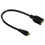 Hama 173892 USB kabelis USB 2.0 0,15 m Micro-USB B USB A Juoda