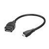 Hama 173892 USB kabelis USB 2.0 0,15 m Micro-USB B USB A Juoda