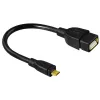 Hama 173892 USB kabelis USB 2.0 0,15 m Micro-USB B USB A Juoda