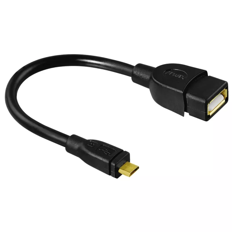 Hama 173892 USB kabelis USB 2.0 0,15 m Micro-USB B USB A Juoda