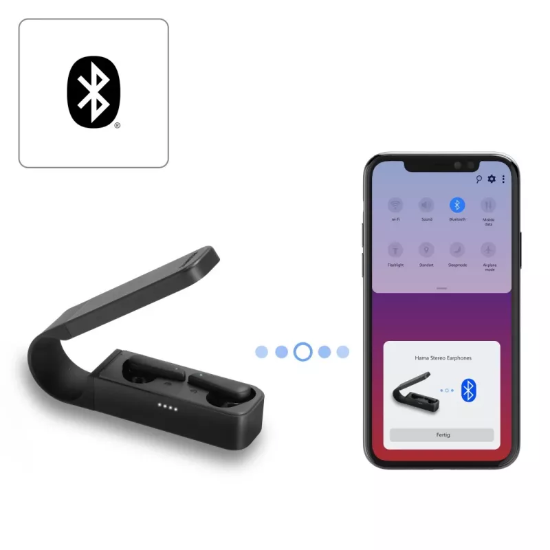 Hama Spirit Pocket belaidės ausinės TWS į ausį, juodos