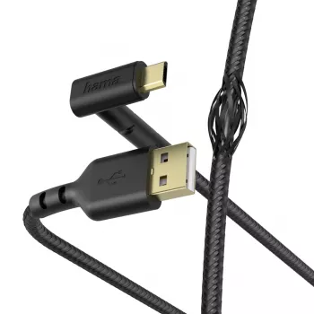 Hama Stand USB kabelis USB 2.0 1,5 m USB A Micro-USB B juodas