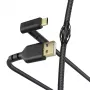 Hama Stand USB kabelis USB 2.0 1,5 m USB A Micro-USB B juodas