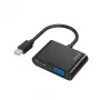 Hama 00200330 vaizdo kabelio adapteris Mini DisplayPort į HDMI + VGA (D-Sub) juodas