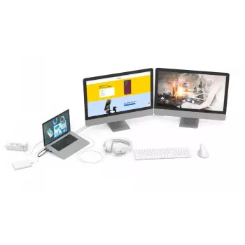 Hama Connect2Office Basic laidinis USB 3.2 Gen 1 (3.1 Gen 1) Type-C dokas, antracito pilka