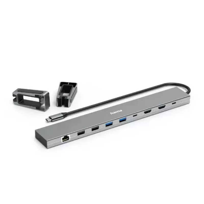 Hama Connect2Office Basic laidinis USB 3.2 Gen 1 (3.1 Gen 1) Type-C dokas, antracito pilka