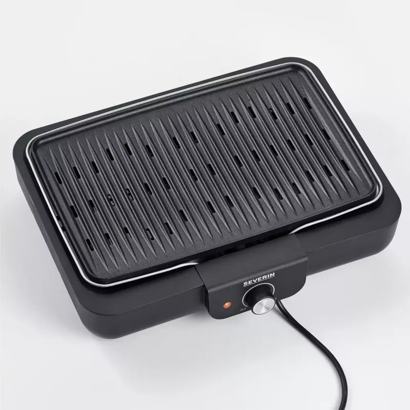 Stalo elektrinė kepsninė Severin PG 8556 2300 W juoda nerūdijantis plienas