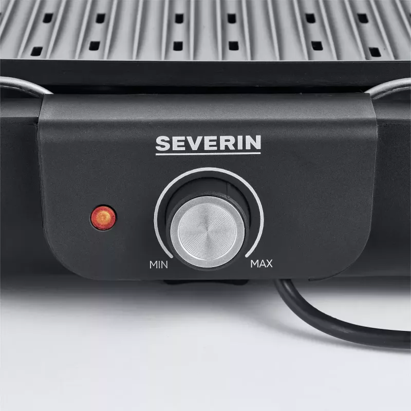 Stalo elektrinė kepsninė Severin PG 8556 2300 W juoda nerūdijantis plienas