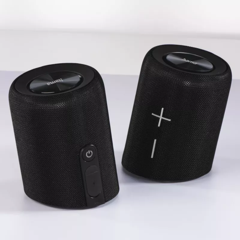 Nešiojamas Bluetooth garsiakalbis Hama Twin 3.0 stereo juodas 30 W