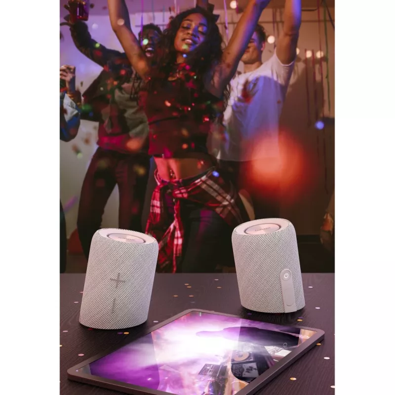 Nešiojamas stereo garsiakalbis Hama Twin 3.0 baltas 30 W