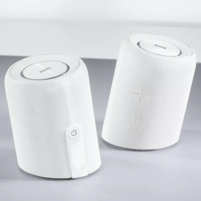 Nešiojamas stereo garsiakalbis Hama Twin 3.0 baltas 30 W
